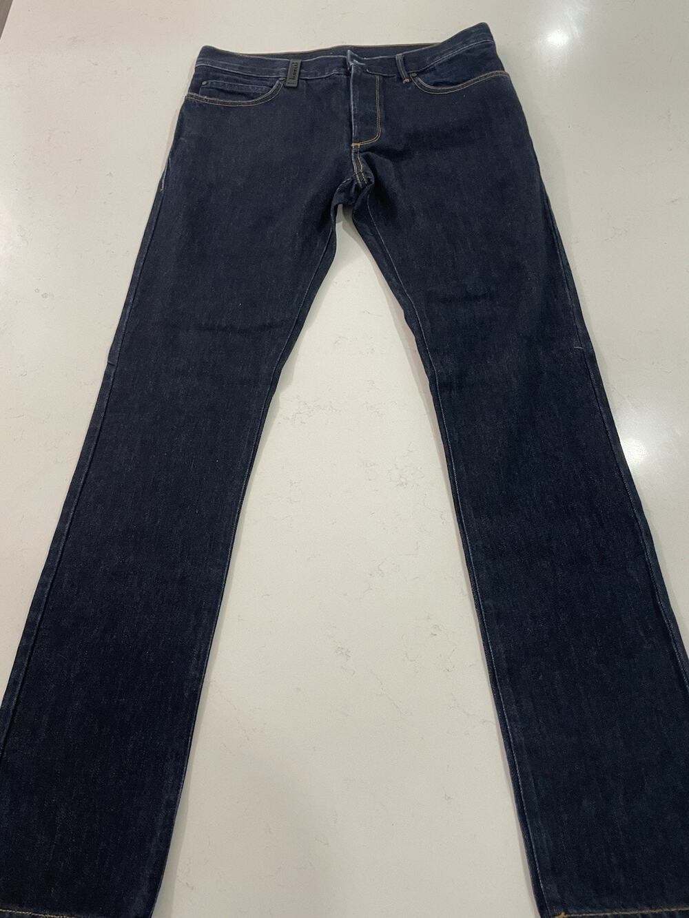 Pirelli P Zero Men’s Straight Dark Wash Denim Jeans Made in Italy Size 32